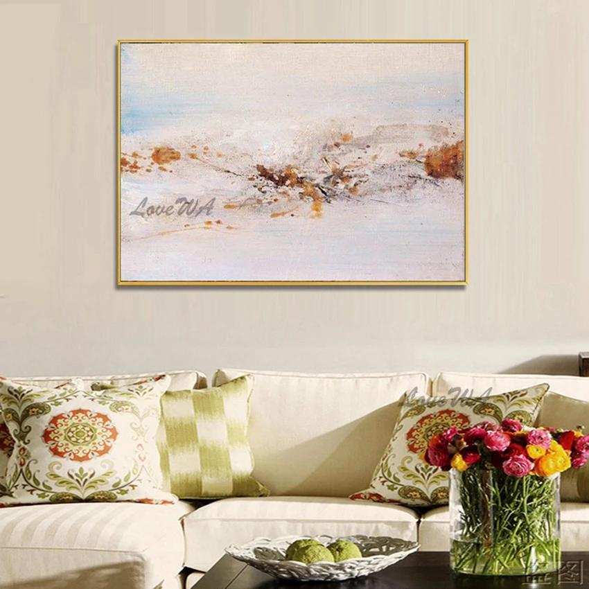 

Modern Simple Light Color Is Abstract Oil Painting Wall Picture For Living Room New Arrival Home Decor Wall Art No Framed