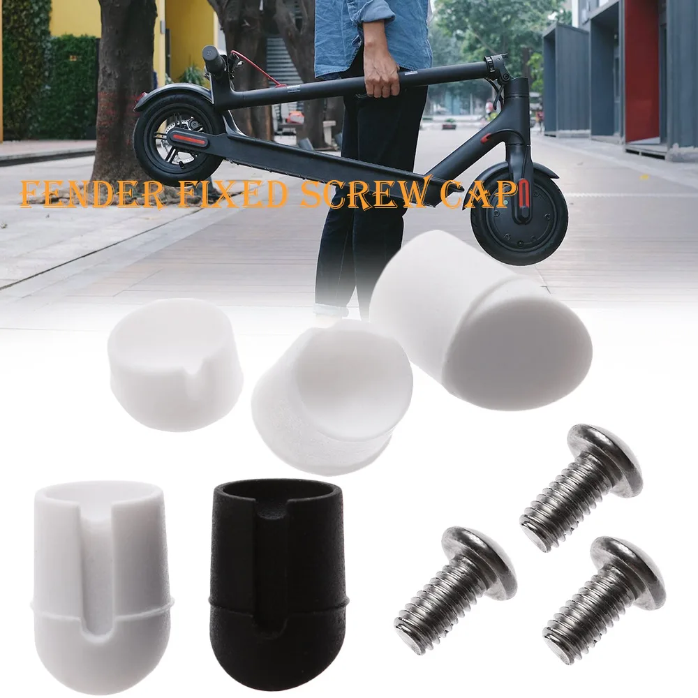 

New 1set Rubber Cap Scooter Rear Back Fender Mudguard Screws Electric Screw Plug Cover For XIAOMI MIJIA M365 Electric Scooter