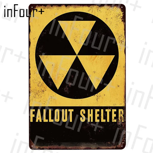 1341 Fallout Shelter металлическая пластина Оловянная табличка металлический винтажный Декор металлический знак металлический плакат домашний бар украшение для паба винтажные плакаты - Цвет: 1341