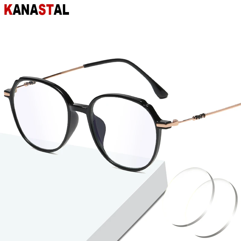 

Women Anti Blue Light Blocking Glasses TR90 Round Frame Men Prescription Computer Glasses Myopia Hyperopia Reading Eyewear Trend