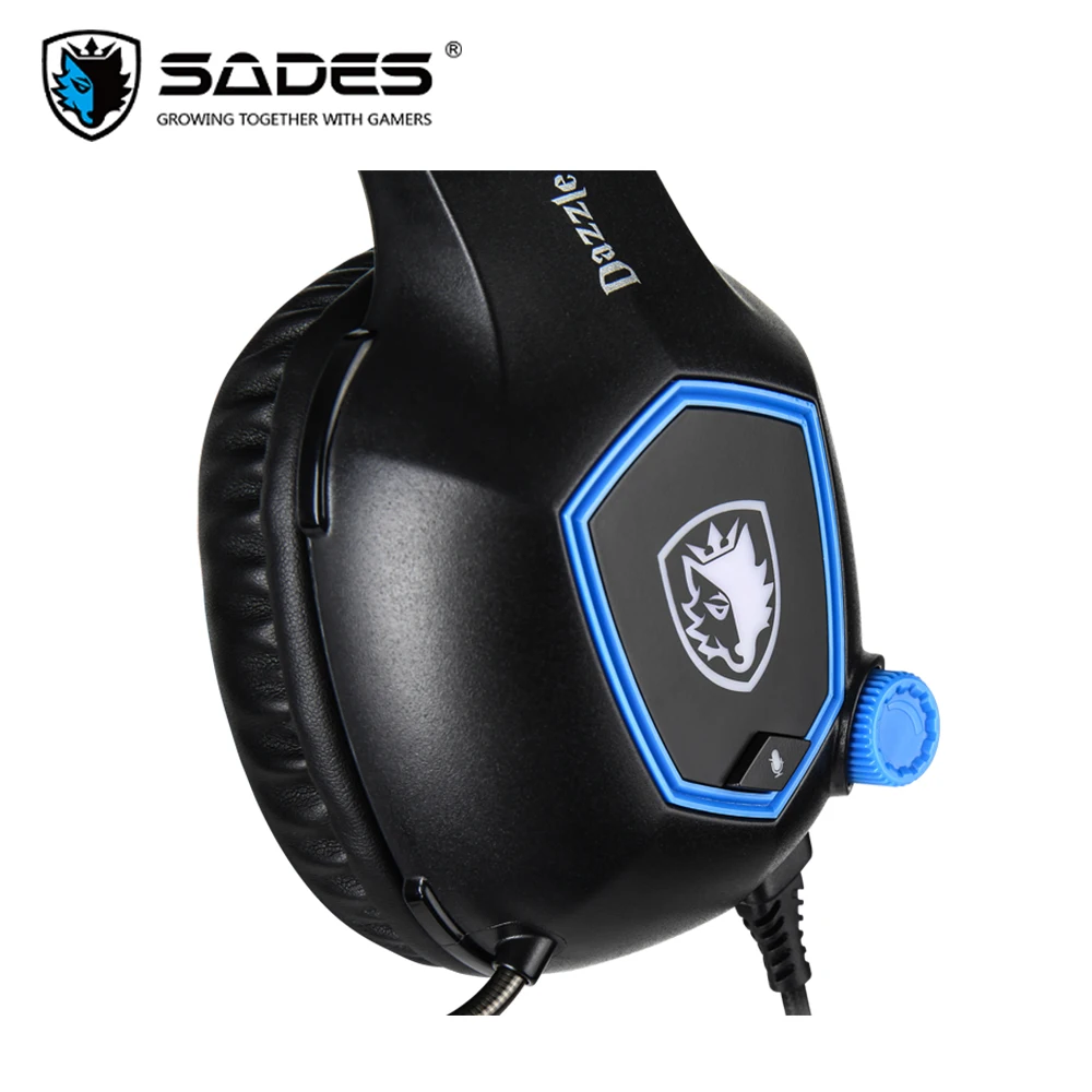 SADES Dazzle Игровые наушники головной гарнитур USB Виртуальный 7 1 объемный звук Мягкая