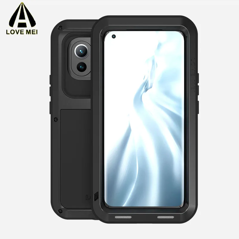 

Водонепроницаемый мощный металлический чехол Xio Mi 11 LOVE MEI Life для Xiaomi 11 ударопрочный чехол для телефона защита всего тела аксессуары сумка