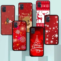 merry christmas snow deer phone case for samsung a71 a80 a91 a01 a02 a11 a12 a21 a31 a32 a20e cover coque