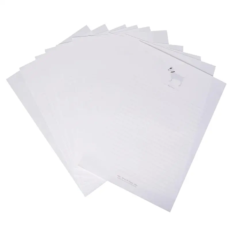 8 комплектов/80 шт. бумага с буквенным принтом Мультяшные милые животные узор из