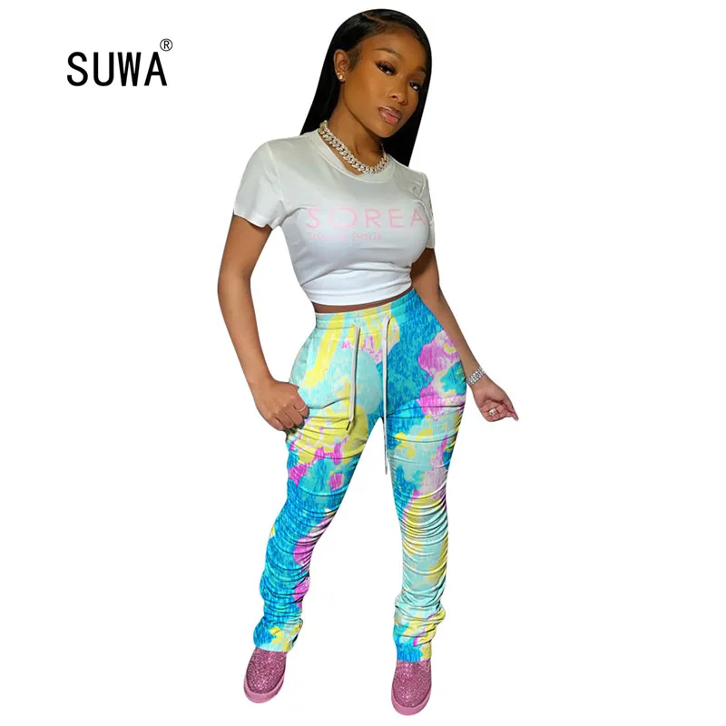 

Женские спортивные брюки с высокой талией, эластичные летние леггинсы с принтом, кружевные брюки с колокольчиком, расклешенные брюки с разр...