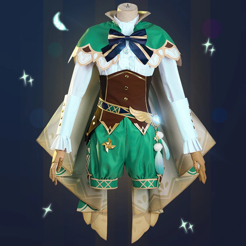 

Game Genshin Impact Cosplay Costumes Venti Windborne Bard Cosplay Costume Uniforms Clothes Suits Dresses Wears Outfits Cos