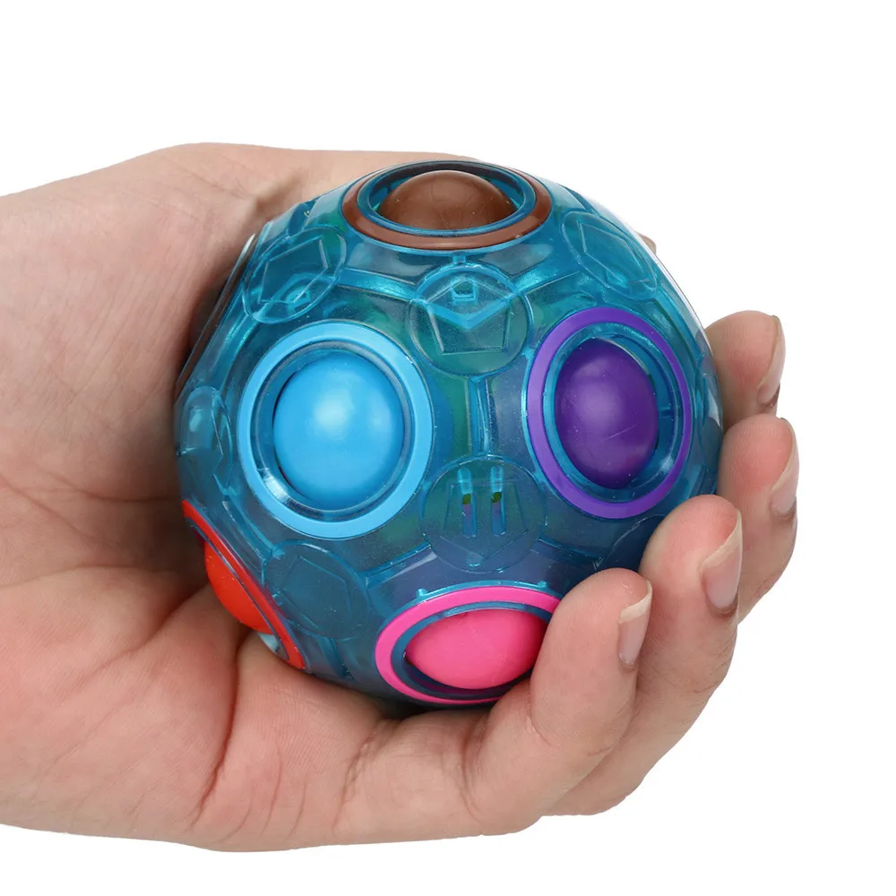 Фото Пазлы с радужными шариками сферический волшебный куб игрушка для взрослых и