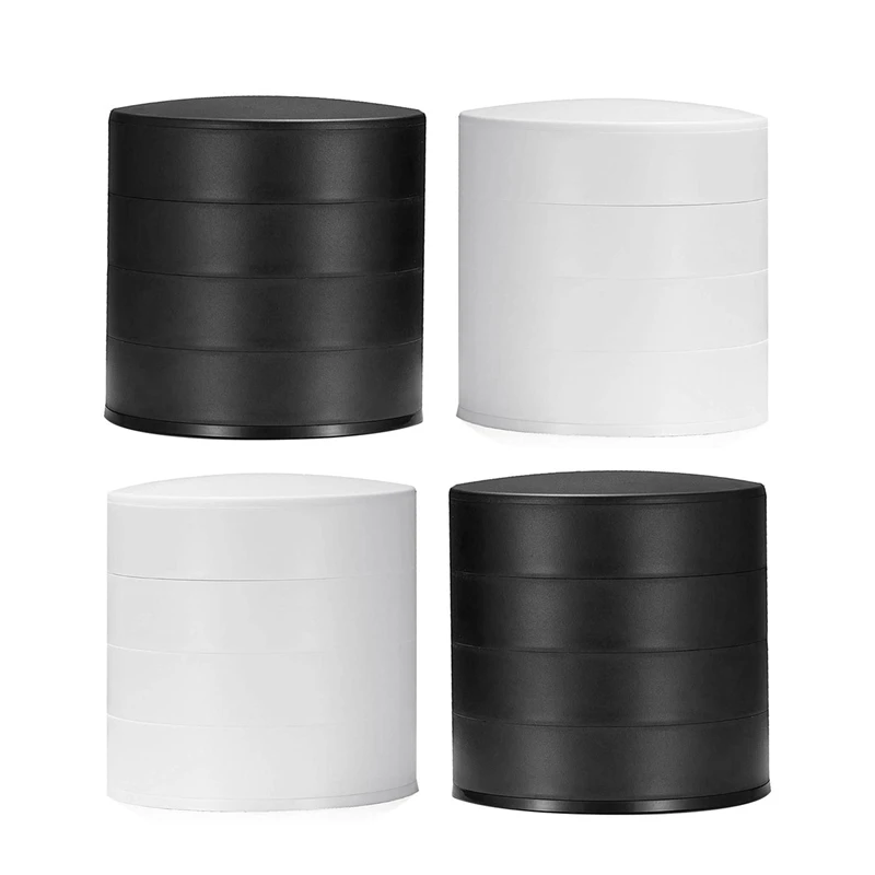 

4 Pcs Jewelry Box Storage Box Gift Box Jewelry Storage White And Black
