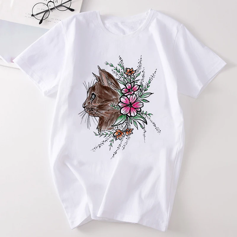 

Новая женская футболка с мультипликационным принтом, лето 2021, женские топы с коротким рукавом и круглым вырезом, футболка, женские футболки,...