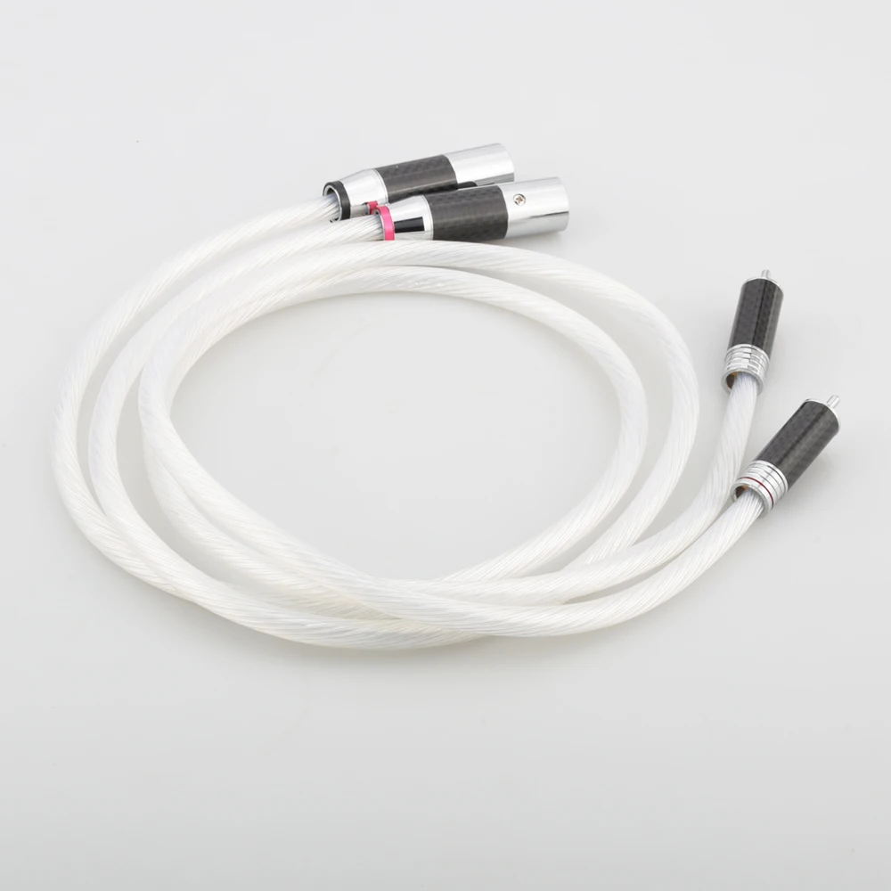 Audiocrast Pair 5N однокристальный посеребренный 2RCA штекер к 2XLR аудио кабель HIFI|Кабели VGA|