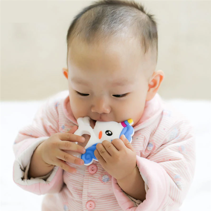 

13 Colors Silicone Teethers Animal Koala Owl Elephant Baby Ring Teether Silicone Chew Charms Baby Teething Gift Toddler Toys
