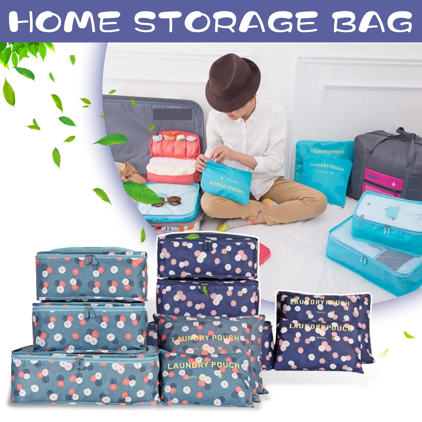 

Convenient Suitcase Organiser Travel Clothes Bags Pack Of 6 Waterproof Bag Colorful Large Capacity Foldable Сумка Органайзер