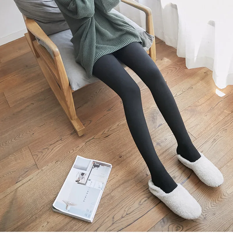 Winter Tight Sexy Women Pantyhose High Waist Hip Leggings Thick Striped Pantyhose 2021 Fashion Stretch Foot Socks