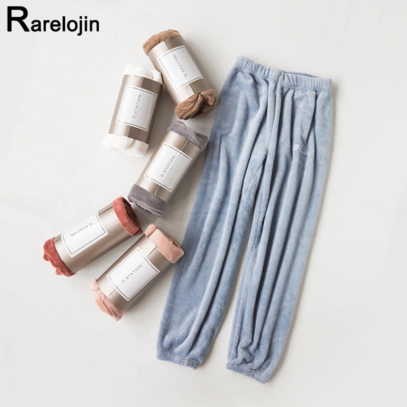 Осенне зимние женские брюки новая женская модная тенденция фланелевые толстые