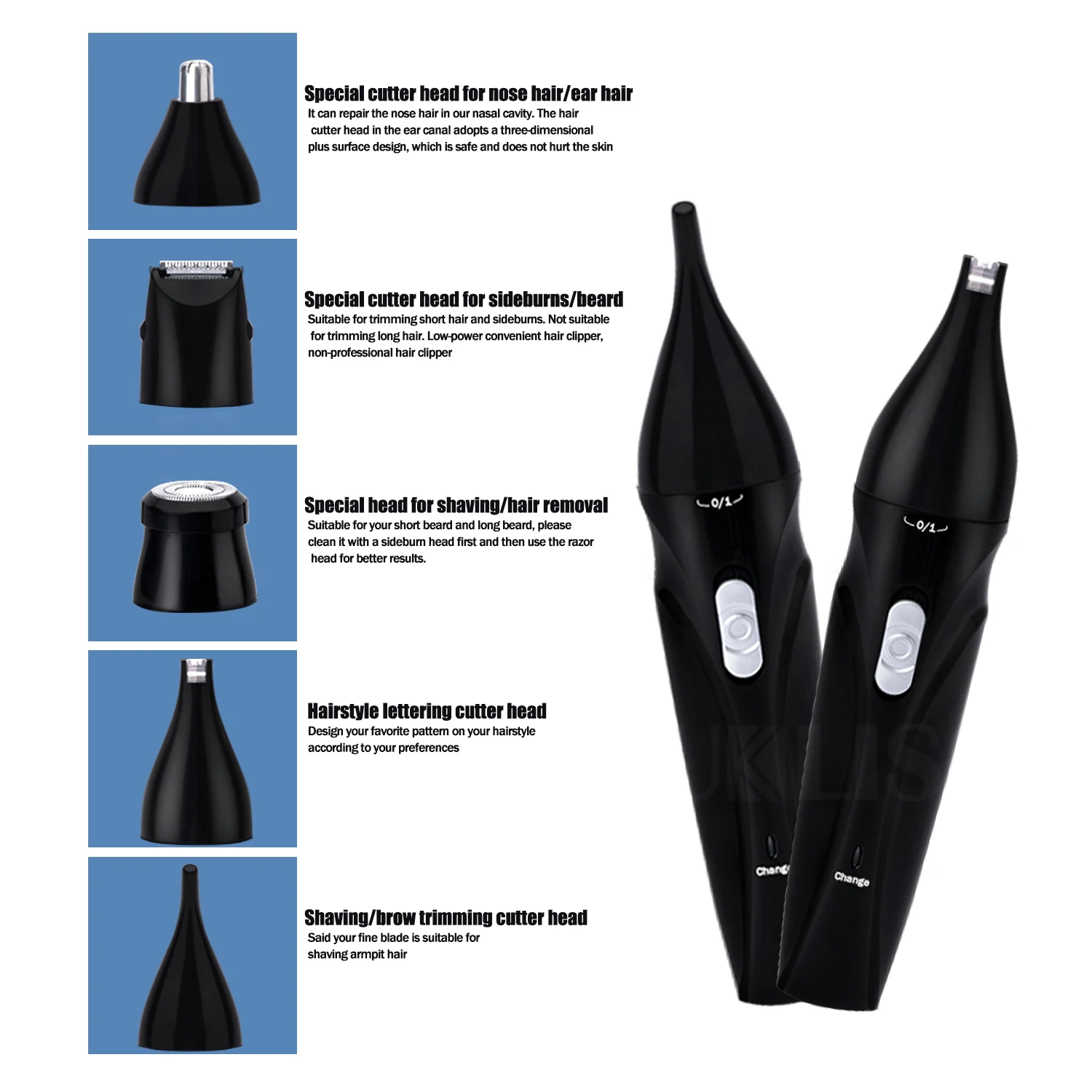 

5 IN1 Nose Ear Trimmer For Men Hair Remova Portable Razor Set Electric Hair Cutting Machine Mutilfunctional Facial Hair Removal