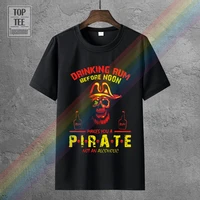funny t shirts men drinking rum before noon makes you a pirate summer fashion funny personalityny print t shirts