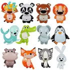 Надувные шары в виде тигра, медведя, моржа, крокодила, 6 шт.