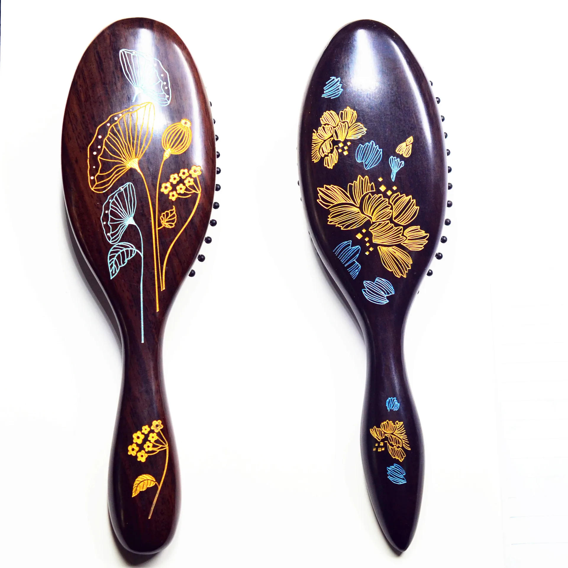 

1pc New Natural Black Sandwood Hair Brush Airbag Massage Scalp Comb Nature Wood Brushes Combs Anti Static Hair Styling Tools