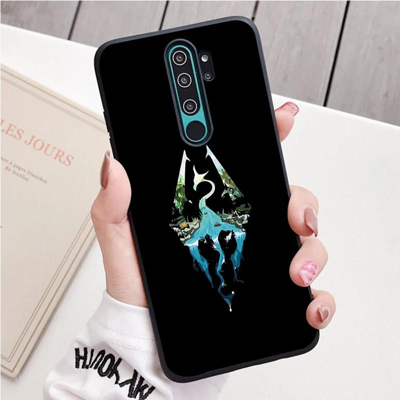 Черный силиконовый чехол для телефона с логотипом Skyrim Mi10 Mi9T MiA2 MiA3 Mi11 Pro Lite Ultra Redmi