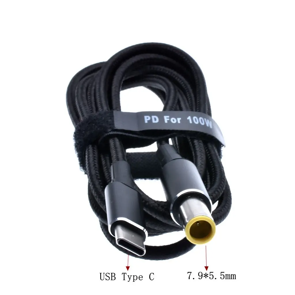 

65W 90W Laptop Power Adapter Connector USB Type C to 7.9*5.5mm Male Plug Charging Cable Cord for Lenovo T60 T60p T61 T61p X60