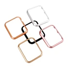Чехол для apple watch 7 SE 6 5 4 3 2 iwatch band 45 мм 41 мм 42 мм 38 мм 44 мм 40 мм, металлический защитный чехол с металлической рамкой против царапин