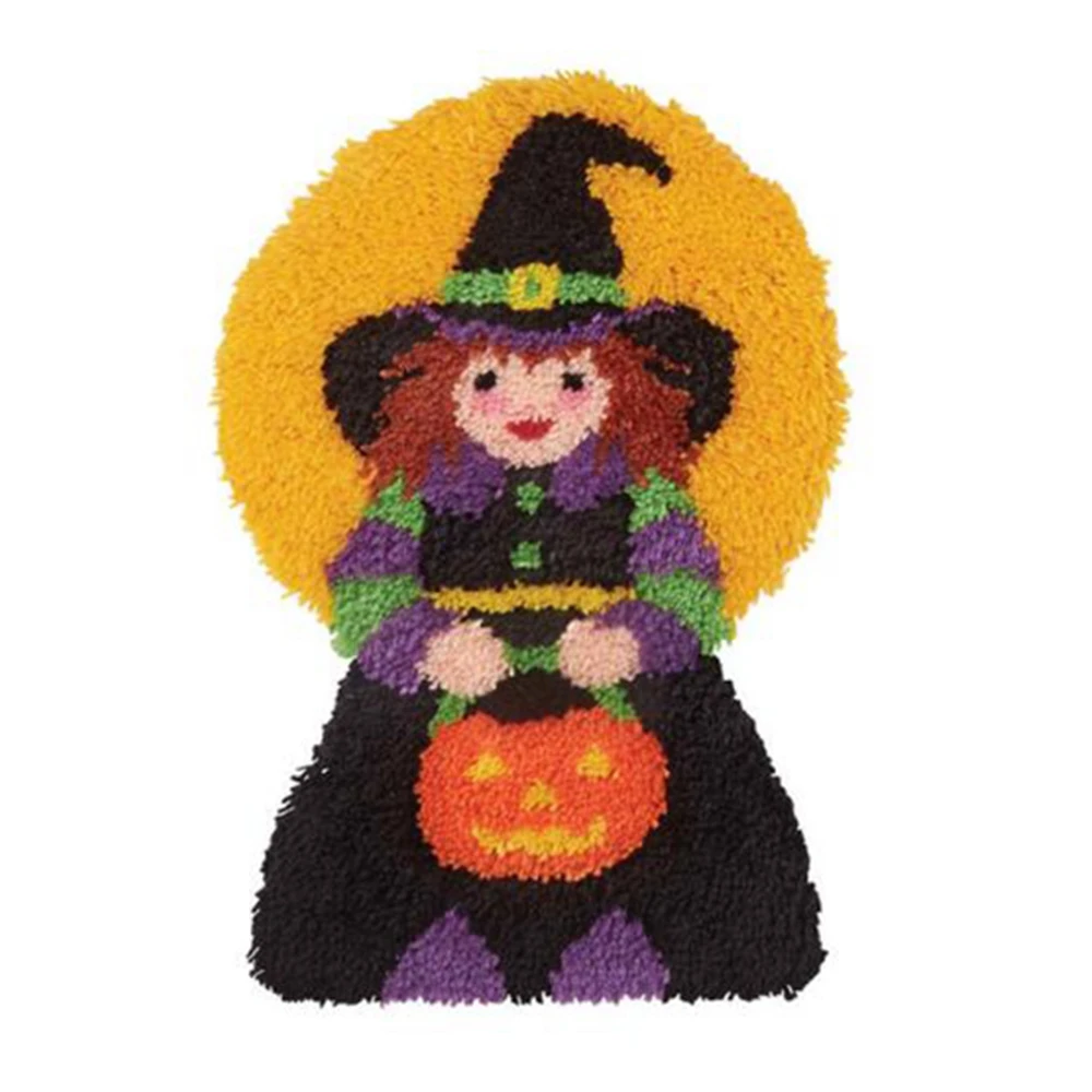 Крюк с защелкой ковер комплекты на Хэллоуин вышивка кнопка посылка klink haak kleed