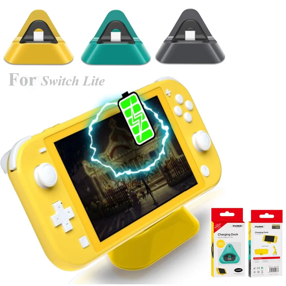 Зарядная док станция с мини портом для Nintendo Switch Lite 2019 USB Type C запасная зарядная