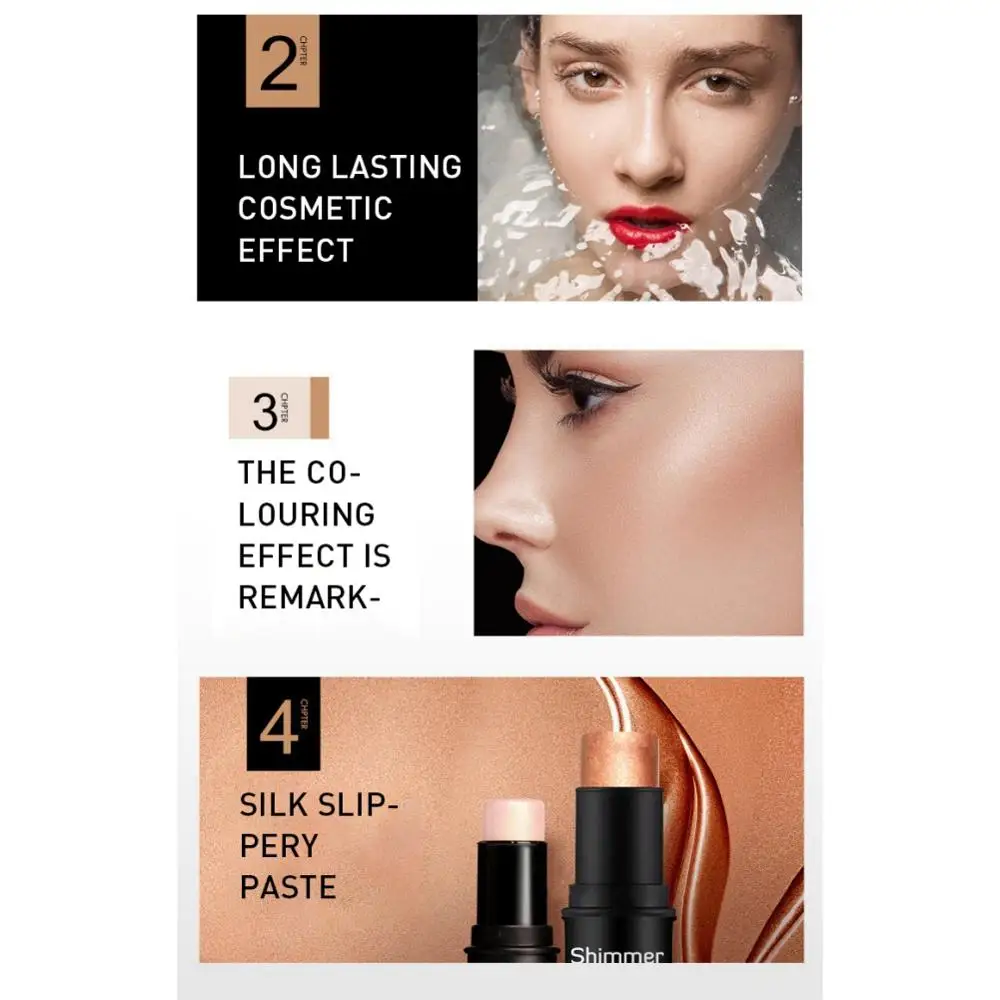 Highlight Stick High Light Brightening Conceale 24Hours Not Fade Oil-control Local Nose Shadow Powder Silkworm Pen 5 Colors | Бронзеры и