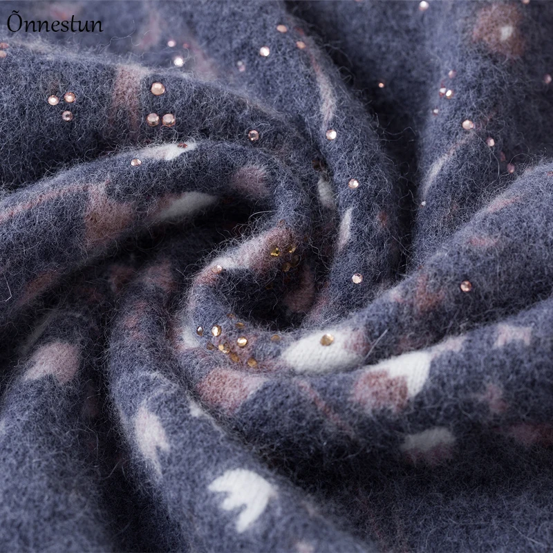 

Soft Sweater Women Casual Autumn Winter Fashion New Print Long Sleeve Sweater Pullover Knitted Pull Femme Sweaters Women