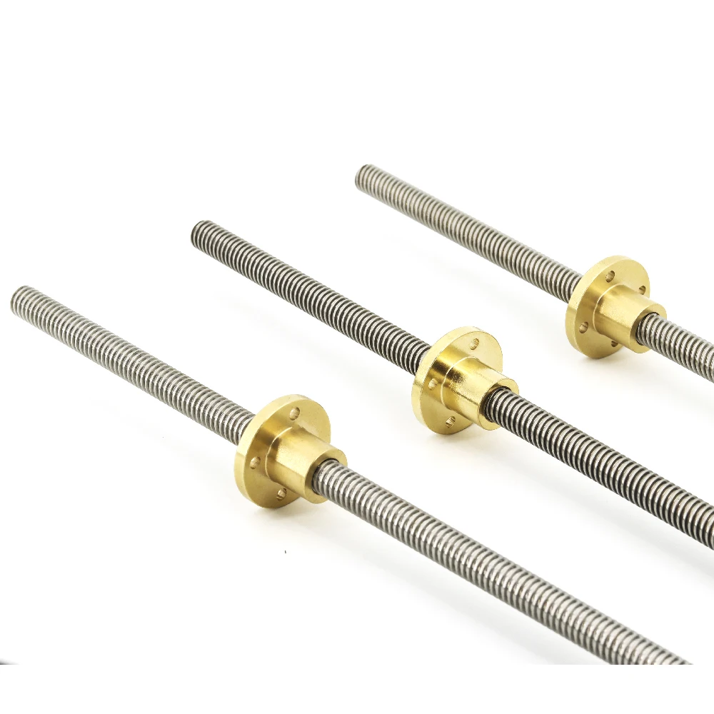 Трапециевидный шпиндель T12 из нержавеющей стали 304 длина винта 400 мм свинец 2 3 4 8 14 1