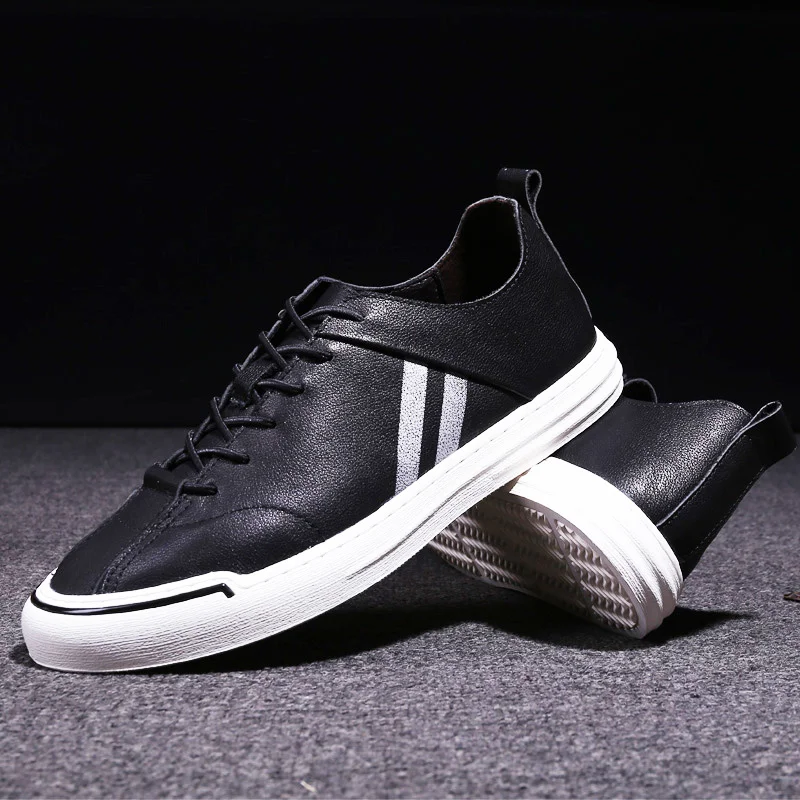 Кроссовки мужские из натуральной воловьей кожи модная деловая Повседневная