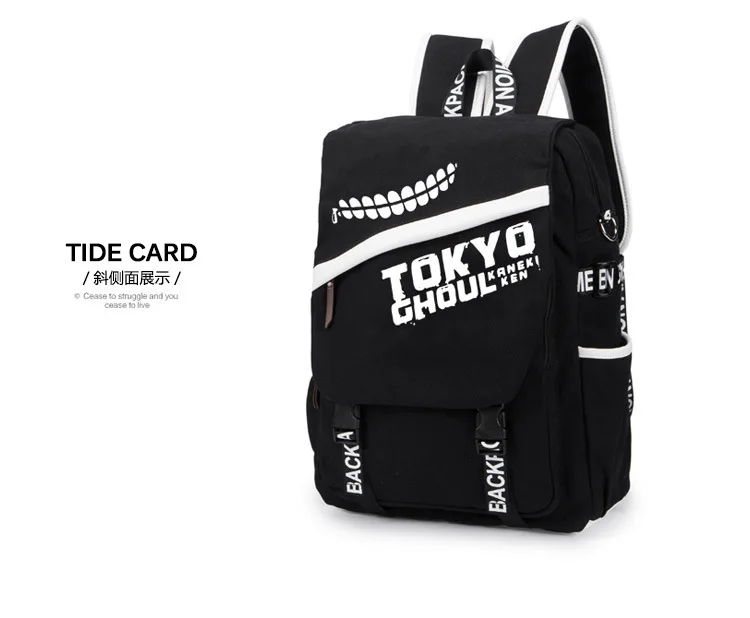Токийский Гуль цельный школьный рюкзак для косплея Школьный на плечо ноутбука |