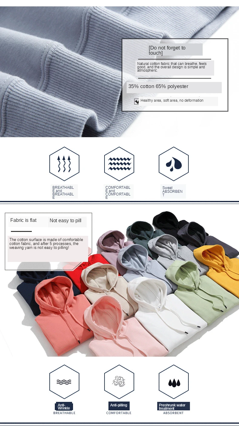 

New Autumn And Winter Hoodies Cotton Warmth Thick 350g Polar Fleece Pullover Sports Sweatshirts Men And Women Can Wear Casual