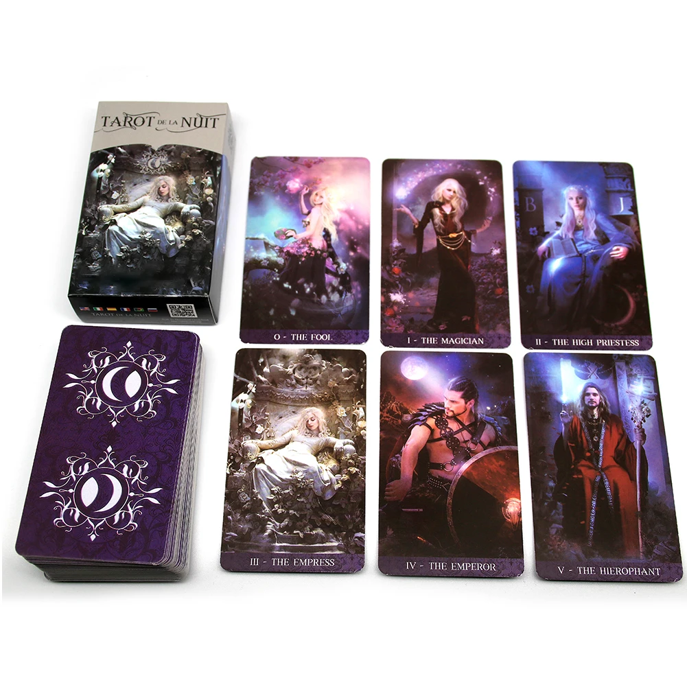 

78pcs Playing Family Full English Version Entertainment Tarot Cards Coated Paper Funny Mysterious Divination Board Game Oracle