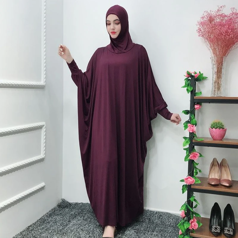 Мусульманское длинное платье с капюшоном, женская одежда для молитвы, свободное мусульманское длинное платье, абайя, арабская женщина, скро...