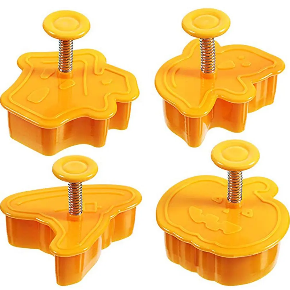 

Diy Cake Decoration For Halloween Plastic Biscuit Mould Set Chocolates Candy Cutter Baking Kitchenware