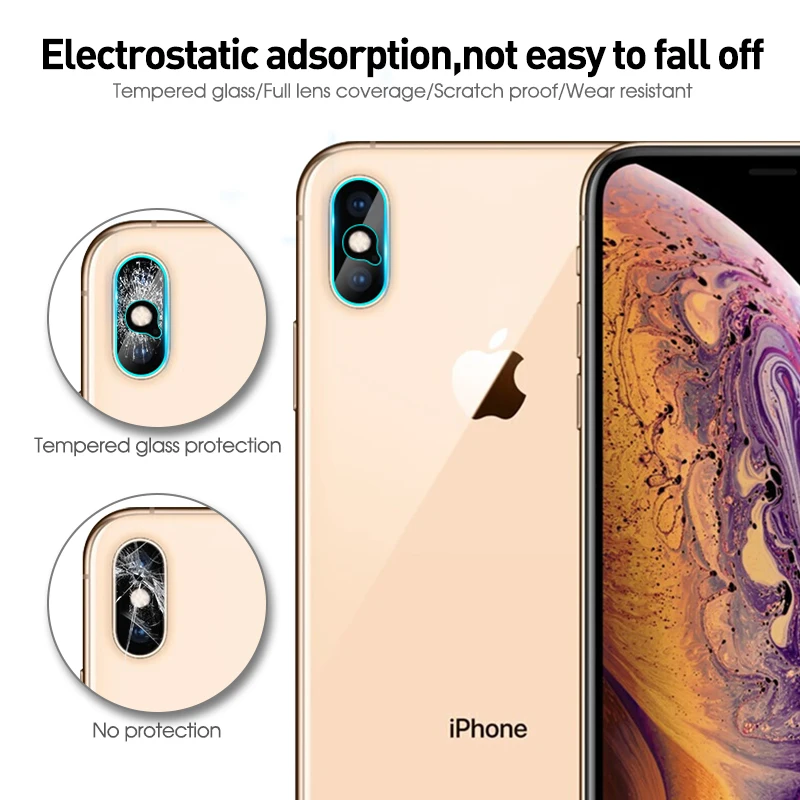 VEVICE Защита объектива камеры стекло для iPhone 8 7 6 6s Plus XS закаленное на X Max XR 10