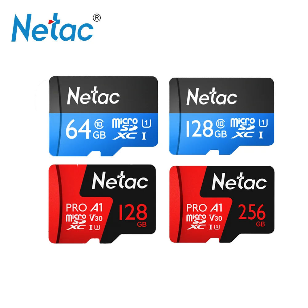 Netac класса 10 32 Гб 64 ГБ Micro SD карта скорости чтения до 100 МБ/с. видео 16GB 128GB 256GB TF флэш