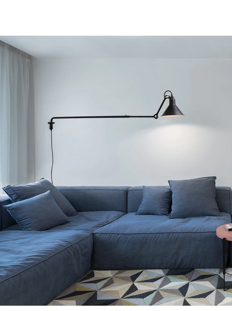 Нордическая длинная рука современная настенная лампа гостиная бра настенный светильник креативный Поворотный Настенный светильник в помещении
