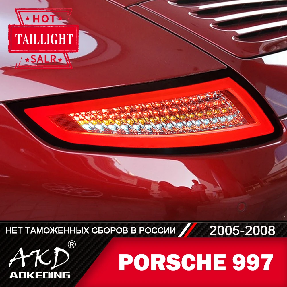 

AKD Car Styling Taillights for Porsche 997 2005-2008 Porsche S 911 LED Tail Light DRL Tail Lamp Turn Signal Rear Reverse Brake