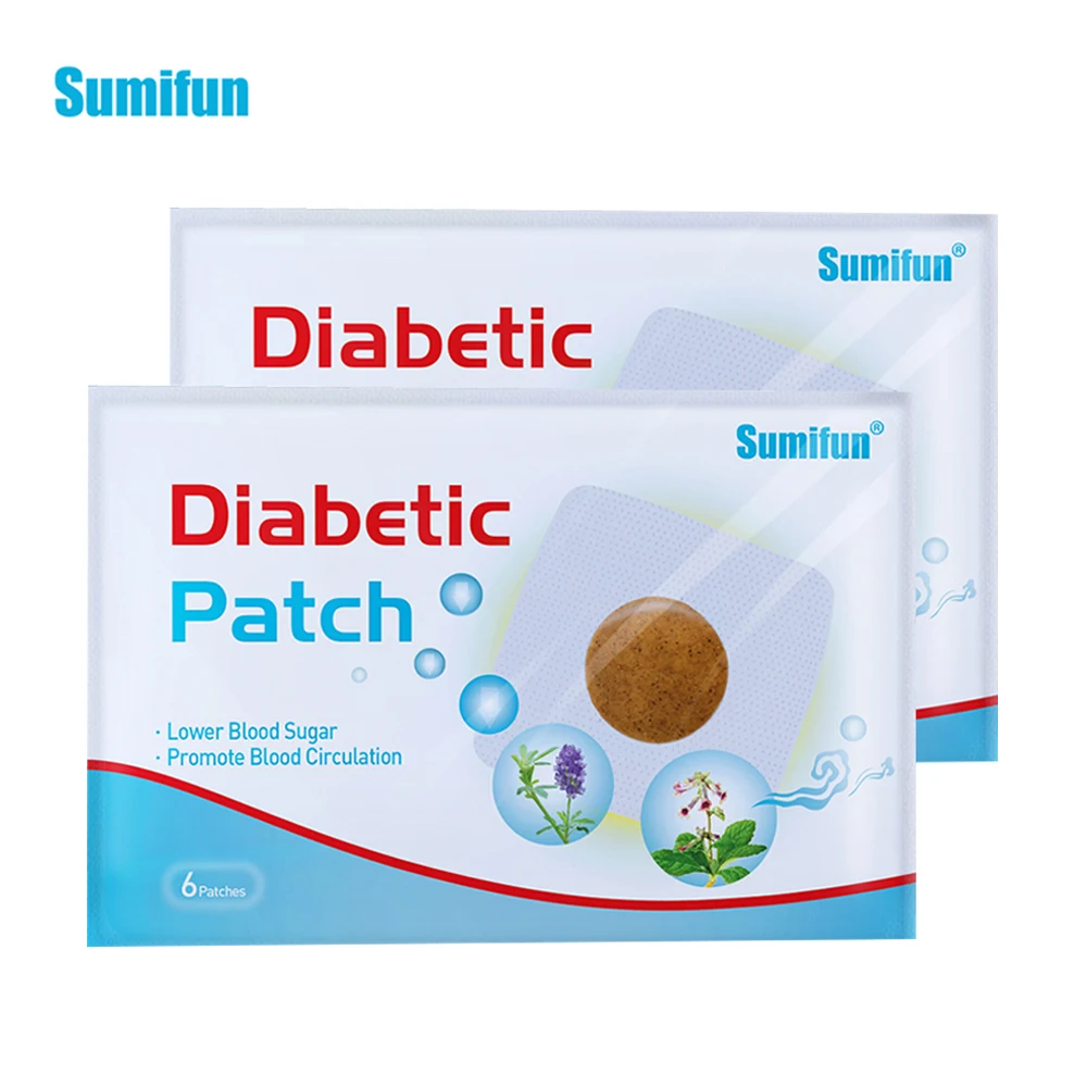 12pcs=2bags Diabetic Treatment Sticker Herbal Extract Lower Blood Glucose Patch Sugar Balance Diabetes Plaster Health Care D1788  - buy with discount