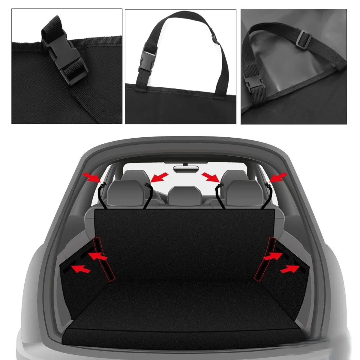 

Коврик для багажника автомобиля, нескользящий Водонепроницаемый Гамак для домашних животных, подходит для внедорожников и хэтчбеков