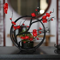 new chinese imitation plum blossom iron bonsai decoration interior decoration false flower living room porch soft decoration