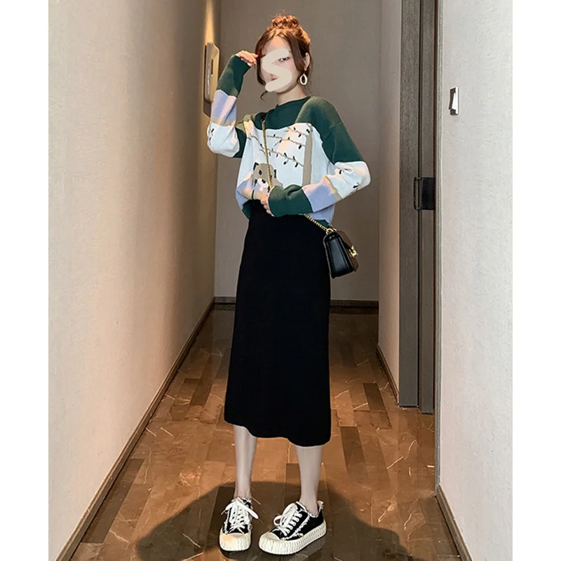 

Осень 2021, зимний свитер, женские топы, вязаный пуловер, женская мягкая теплая толстая верхняя одежда