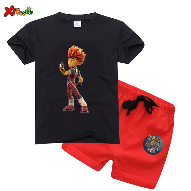 Детский комплект одежды для мальчиков 2020 летняя мультяшная детская футболка