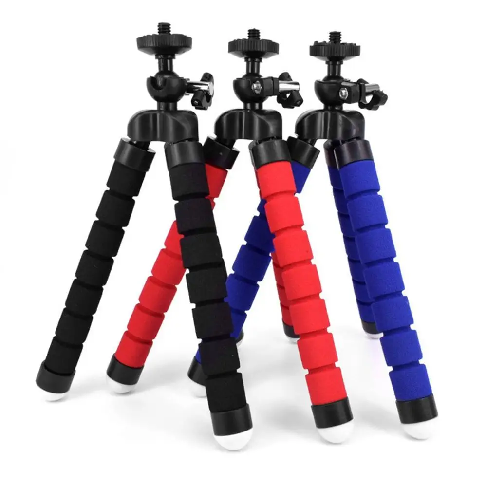 

Flexible Sponge Octopus Mini Tripod With Wireless Remote Shutter For Phone mini Camera Tripod Phone Holder clip stand