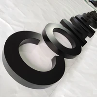 personalized black painted channel letter shopfront metal channel letter stainless steel wall mounted nonlit raised letter signs