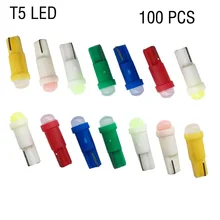 100 шт. T5 1 светодиодный DC12V керамическая для приборной панели