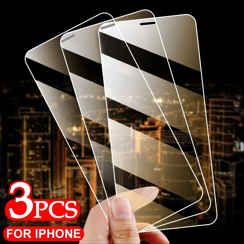 Защитное стекло для iphone X XS max XR 11 12 pro mini 6 6s 7 8 plus 3 шт. | Мобильные телефоны и
