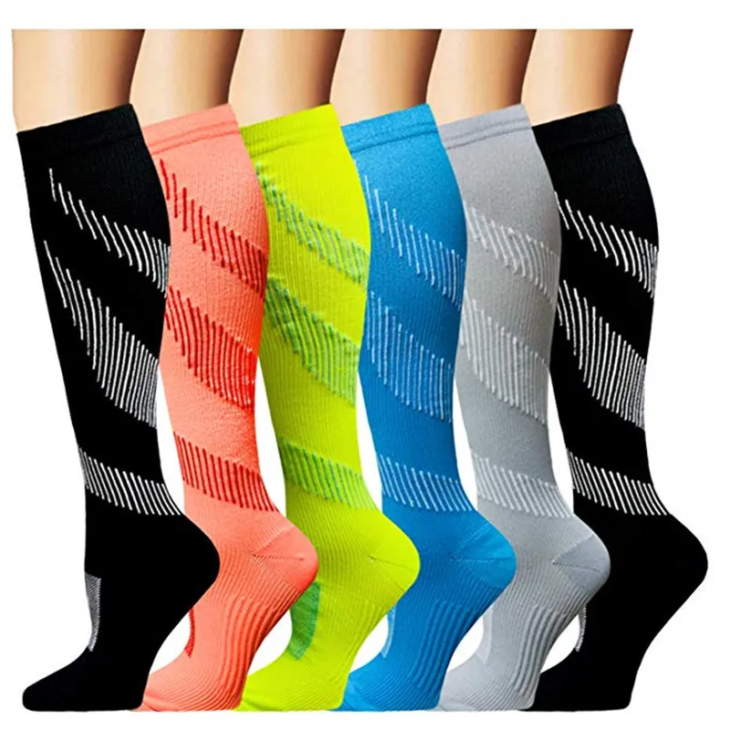 

Elastic Unisex Compression Stockings Football Leg Protection 20-30 Mmhg Best Stockings Running For Men Women Breathable Sock